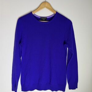 Cashmere Crew Neck Charter Club Luxury Purple/Blue  Sweater Womens Sz M